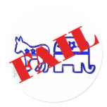Two Party System Fail stickers