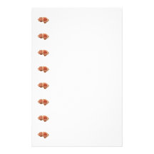 Two Peach Roses Stationery Design