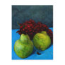 two pears with grape vine post cards