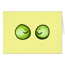 Two peas greeting cards