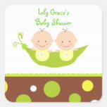 Two Peas In A Pod  Baby Shower Thank you Stickers