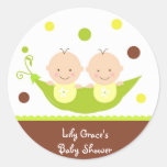 Two Peas In A Pod  Baby Shower Thank you Stickers