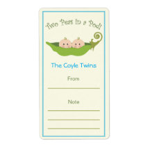Two Peas In A Pod  |  Bookplate Personalized Shipping Label