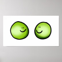 Two peas in love print
