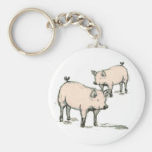 two piggies keychain