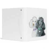 Two Poodles Vinyl Binders