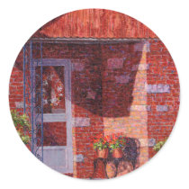 Two Pots of Geraniums Sticker