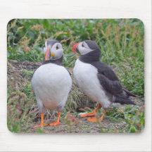 Two Puffins from Skomer Island Mousepads