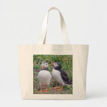 Two Puffins from Skomer Island Tote Bag