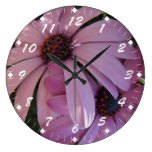 Two Purple Daisies wall clocks