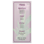 Two Purple Tulips Wedding Menu Rack Card Template