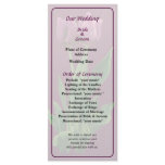 Two Purple Tulips Wedding Program Rack Cards