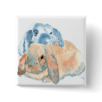 Two Rabbits Buttons