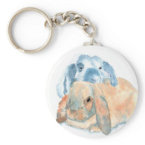 Two Rabbits Keychain
