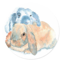 Two Rabbits Stickers