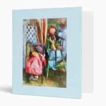 Two Rag Dolls at Flea Market Vinyl Binders