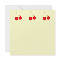 Two Red Cherries. Invitations