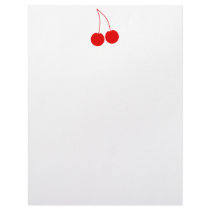 Two Red Cherries. Letterhead Template