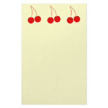 Two Red Cherries. Stationery Design