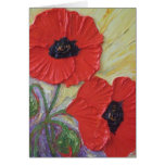 Two Red Poppies Thank You Card