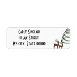 Two Reindeer Grazing Christmas labels
