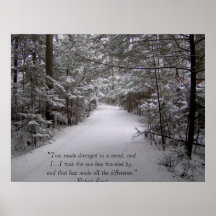 Two roads diverged in a wood posters