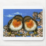 Two robins mouse pad