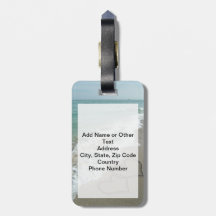 Two Sand Hearts on the Beach Tags For Luggage