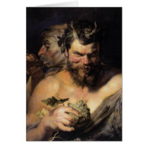 Two Satyrs Greeting Card