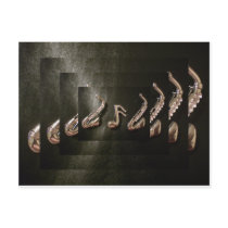 Two Saxophones with Musical Note Post Card