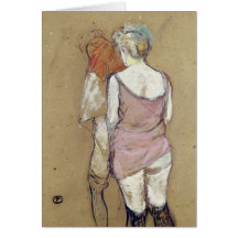 Two Semi-Nude Women Card
