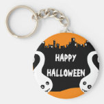 Two side ghosts Halloween keychain