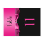 Two Sided Pink and Black Table Number