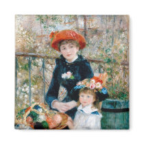 Two Sisters on Terrace, Pierre-Auguste Renoir Fridge Magnets