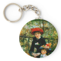 Two Sisters (On the Terrace) by Pierre Renoir Keychain