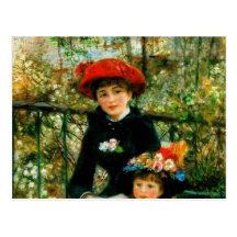 Two Sisters (On the Terrace) by Pierre Renoir Post Card