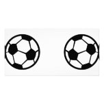 two soccer balls icon picture card
