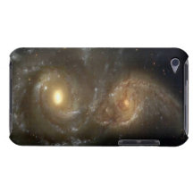 Two Spiral Galaxies Colliding on iPod Touch Case