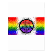 Two Spirit Flag Glass Design Postcard