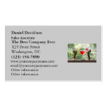 Two Squirrels Drinking a Cocktail Business Card Template