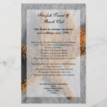 Two Starfish in the Sand, Beach Flyer or Program