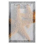 Two Starfish in the Sand, Beach Wedding Stationery