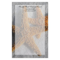 Two Starfish in the Sand, Beach Wedding Stationery