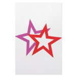 two stars icon stationery paper