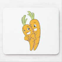 Two Sweet Carrot Lovers Mousepad