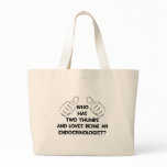 Two Thumbs and Loves Being an Endocrinologist Canvas Bag