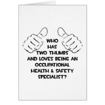 Two Thumbs .. Occupational Health Specialist Greeting Cards