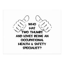 Two Thumbs .. Occupational Health Specialist Post Cards