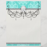 two tone blue damask flyer design