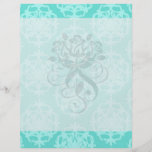 two tone blue damask full color flyer